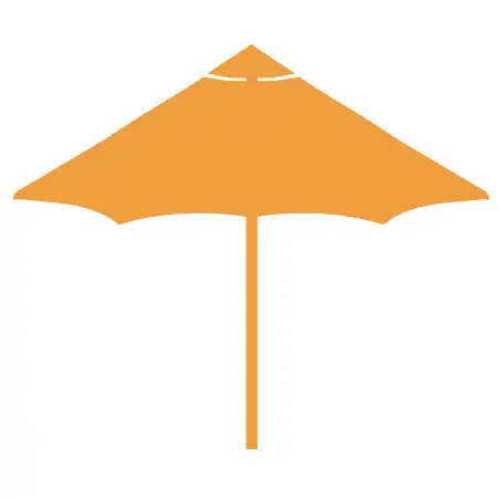 Distinctive Style: 7.5ft Square Commercial Grade Rodeo Series Patio Umbrella